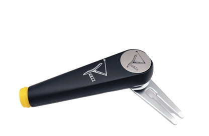 Yurty 3 in 1 Golf Accessory, A fold-out pitch-mark repairer. A magnetic button, equipped with a metal ball marker.